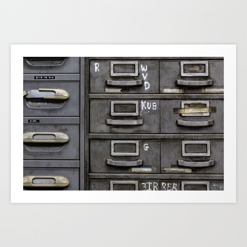 Machine Shop Drawers Art Print By Coreylackpictures Society6