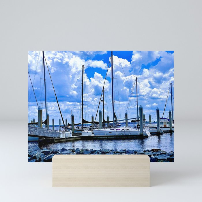 Boats in Jacksonville Mini Art Print