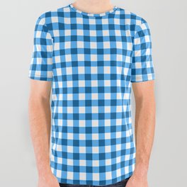 Blue Gingham - 06 All Over Graphic Tee
