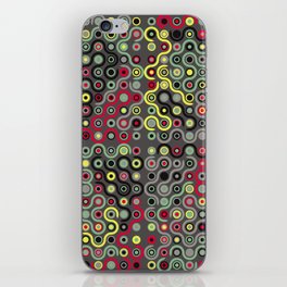Seamless geometric pattern with colored elements, vintage abstract background iPhone Skin
