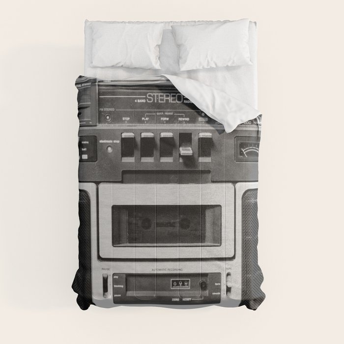 cassette recorder / audio player 80s radio Comforter by ohaniki