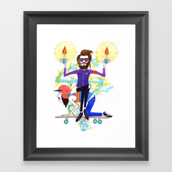 I'm Here to Party Framed Art Print