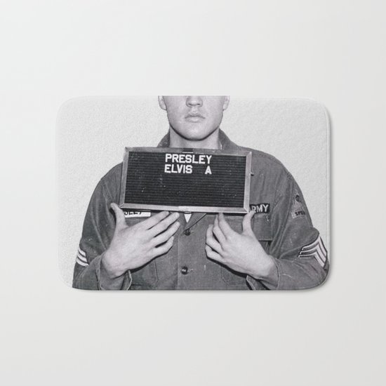 ELVIS PRESLEY - ARMY MUGSHOT Bath Mat