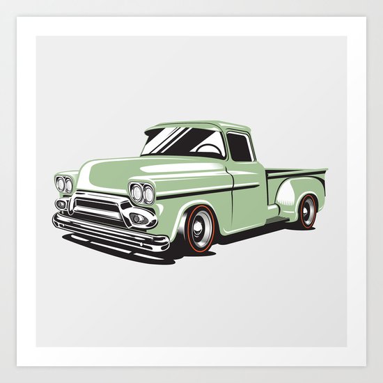 Rat Rod Truck Art Print