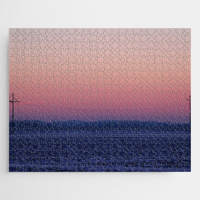 Winter Sunset Rural Wisconsin Jigsaw Puzzle