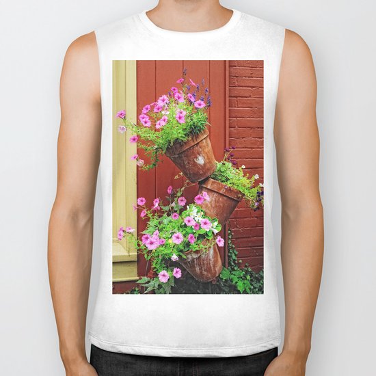 Potted Petunias Biker Tank