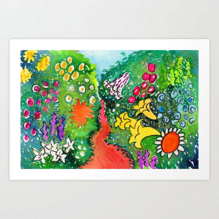 The Pistils - Magical Garden Path Art Print