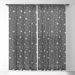 New Year's Eve Pattern 6 Sheer Curtain