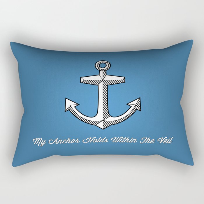 Anchors Aweigh (blue) Rectangular Pillow