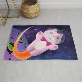 Captain Space Kitty Of The 24th Century Rug