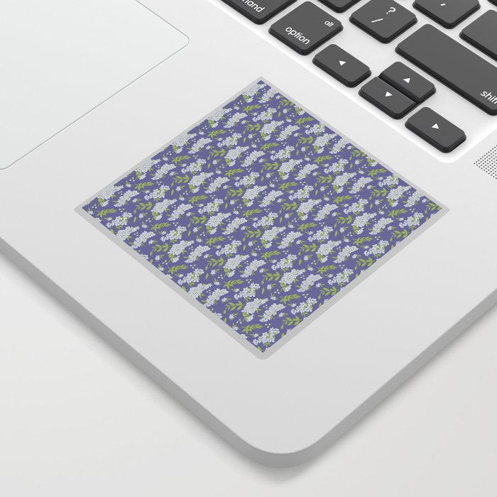 Cherry Blossoms on Periwinkle Sticker