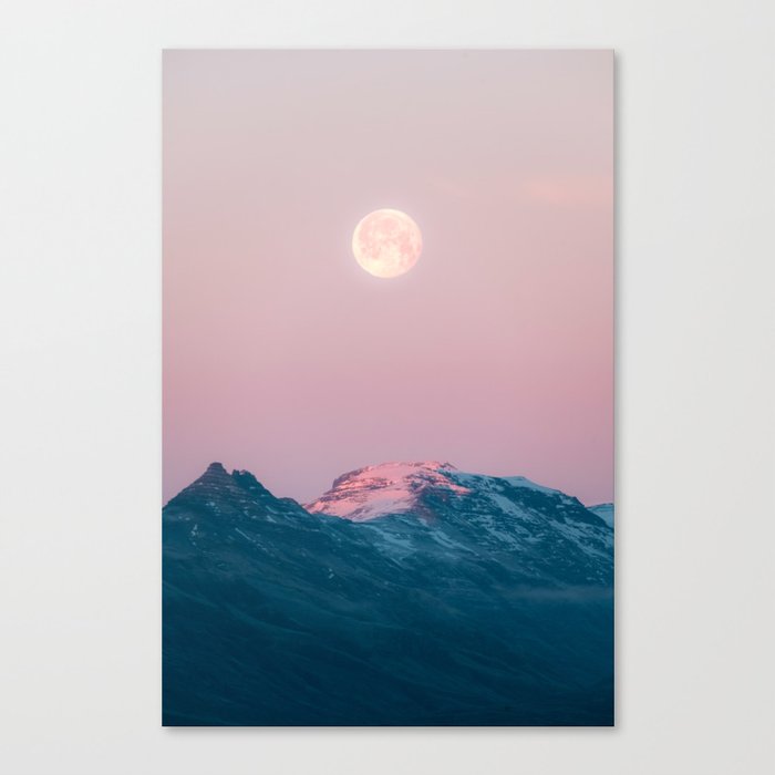 Moon and the Mountains – Landscape Photography Leinwanddruck Moon and the Mountains – Landscape Photography Leinwanddruck