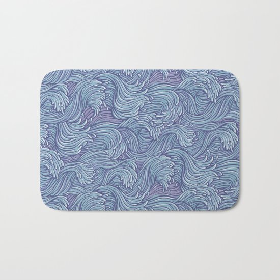 stormy seas Bath Mat