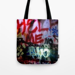 help me graffitti Tote Bag