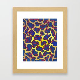 Abstract blue painting  Framed Art Print