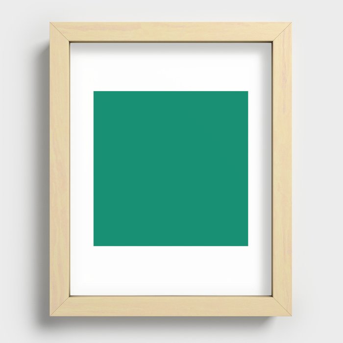 TENNIS COURT GREEN SOLID COLOR  Recessed Framed Print