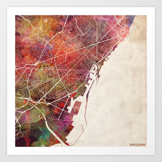 Barcelona Art Print