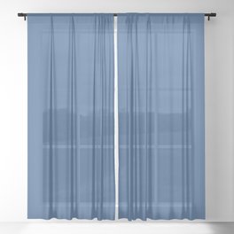 Deep Sea Blue Sheer Curtain