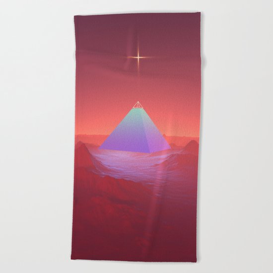 Blue Pyramid Beach Towel