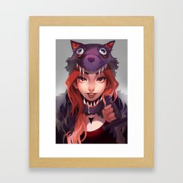 Wolf Girl Framed Art Print