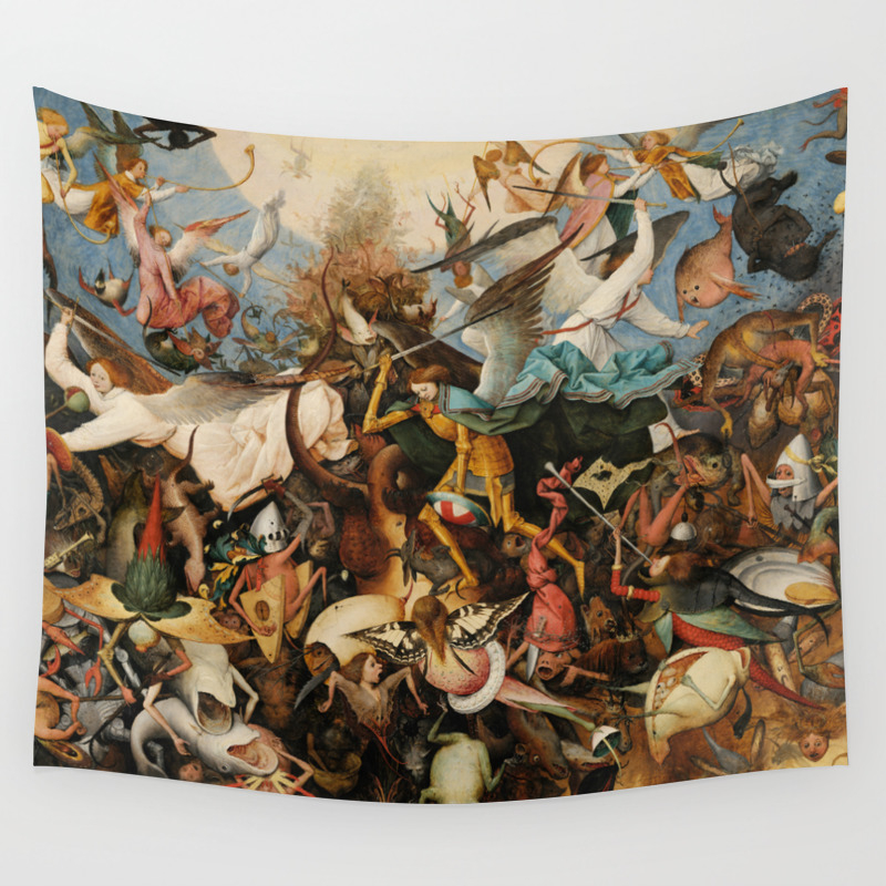 The Fall Of The Rebel Angels 1562 By Pieter Bruegel The Elder Wall Tapestry By Vintage Wall Art Society6