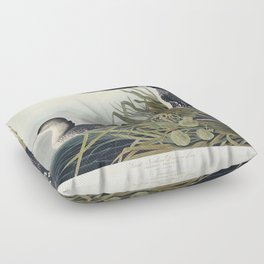 Great Northern Diver or Loon from Birds of America (1827) by John James Audubon  Floor Pillow