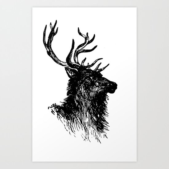Vintage Buck Art Print