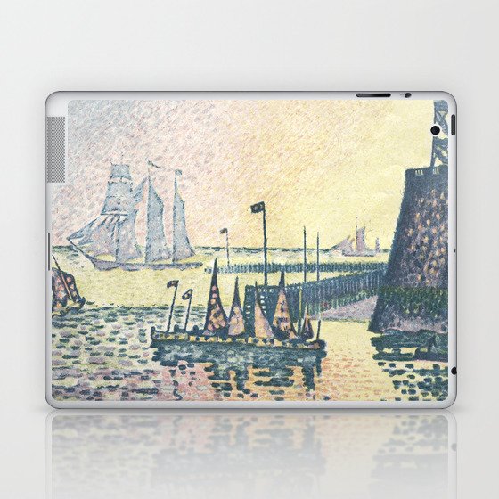Evening, The Jetty at Vlissingen (1898) by Paul Signac Laptop & iPad Skin