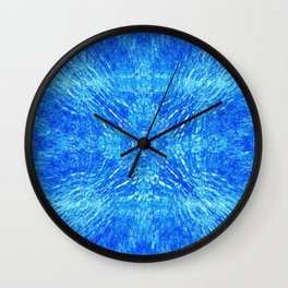 Vibrant Beach Blue Colorburst Wall Clock