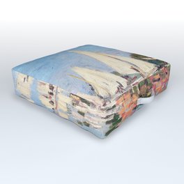 Claude Monet - Regattas at Argenteuil Outdoor Floor Cushion | Argenteuil, Painting, Claude Monet, Regattas, Monet 