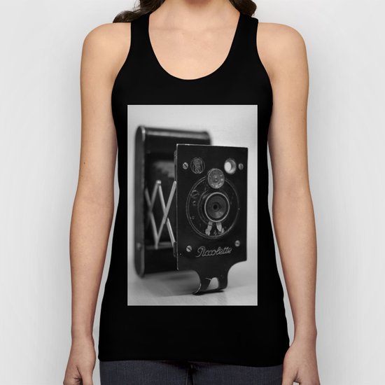 Black and white Vintage camera Unisex Tank Top