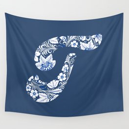 Chinese Element Blue - T Wall Tapestry