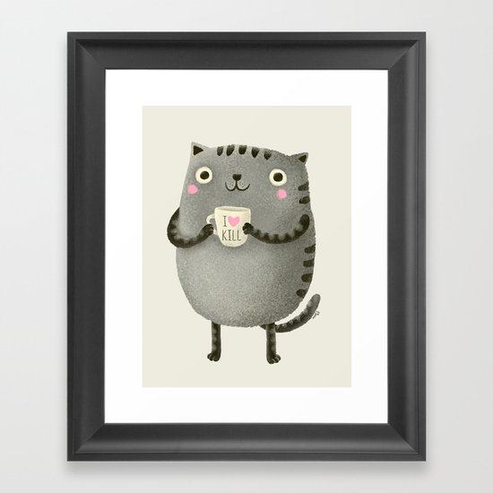 I♥kill (brown) Framed Art Print