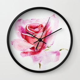 pink rose Wall Clock