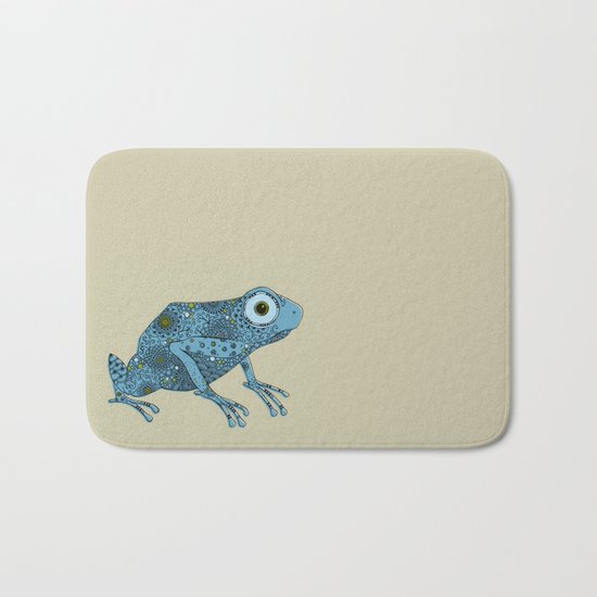 Little blue frog Bath Mat