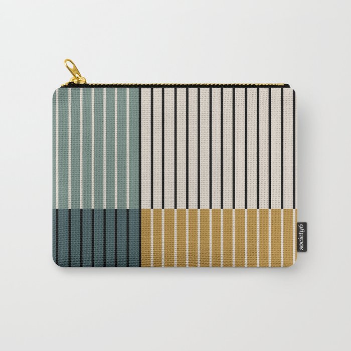 Color Block Line Abstract VIII Carry-All Pouch