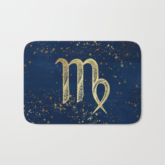 Virgo Zodiac Sign Bath Mat