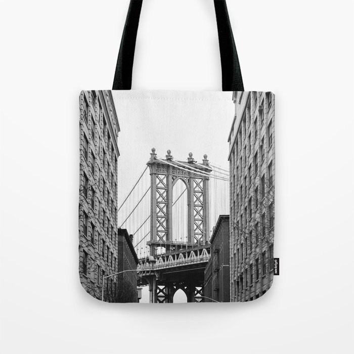 Brooklyn Bridge in New York, USA | Photography print | abstract travel art | Tipical NY building architecture photo Art Print Tote Bag