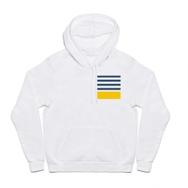 Navy and yellow stripes Hoody