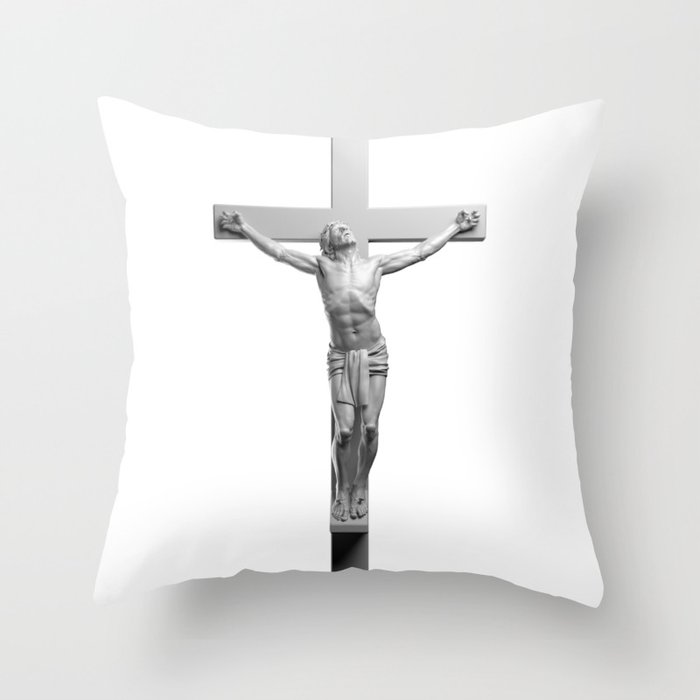 Jesus On The Cross Throw Pillow