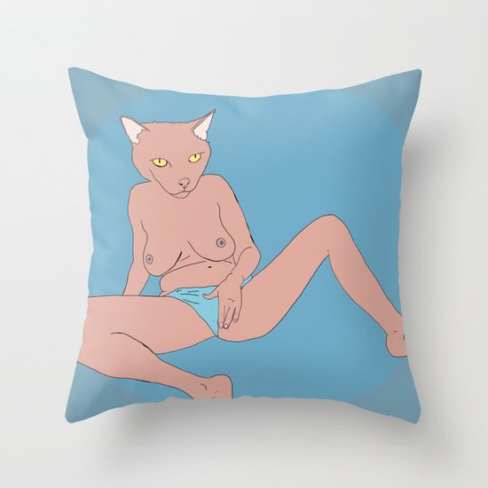 Catastrophe in Blue Throw Pillow