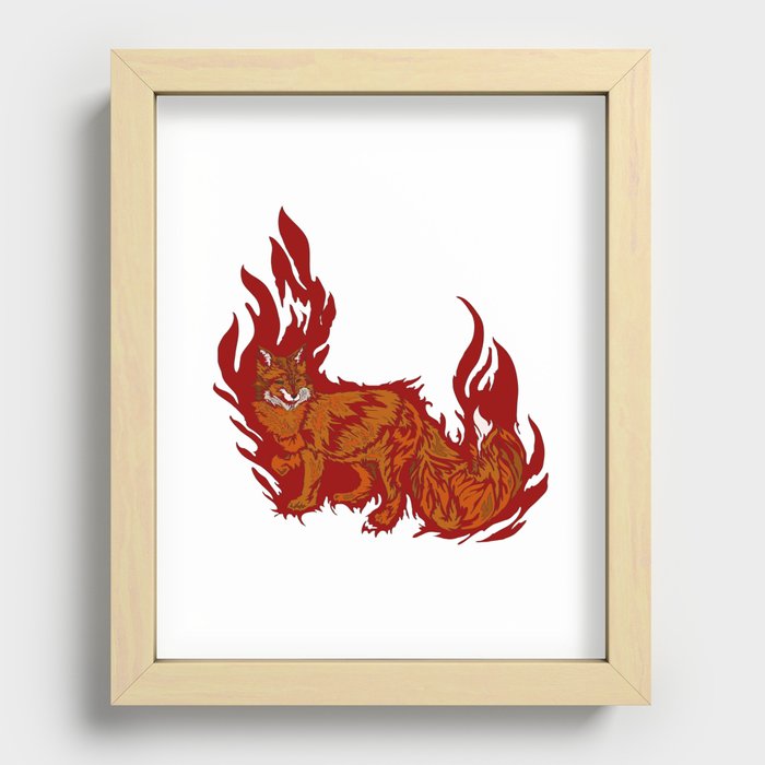 Fire Fox Recessed Framed Print