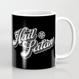 Hail Satan - Grayscale pop vintage letters Mug