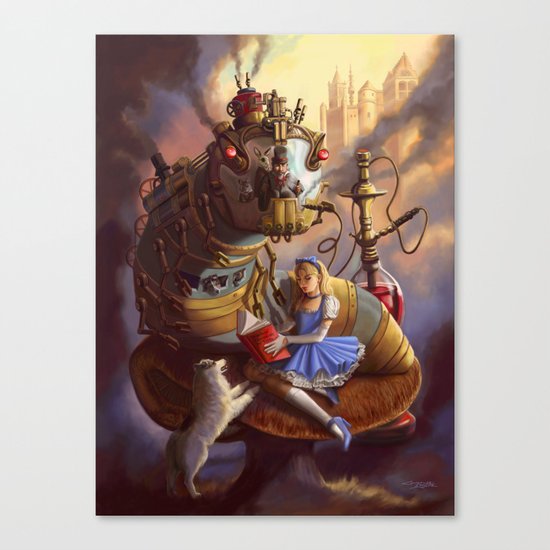 Sandra's Steampunk Alice in Wonderland Canvas Print