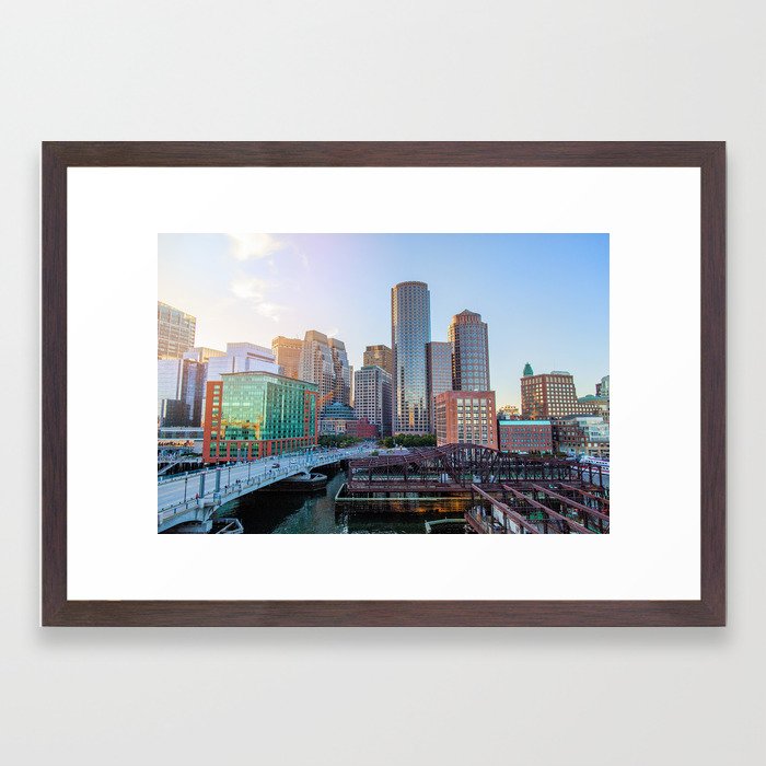 Boston Skyline Framed Art Print