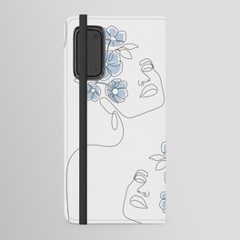 Blue Bloom Girl Android Wallet Case