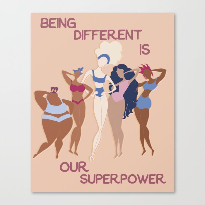 Bodypositive muses peachy Canvas Print