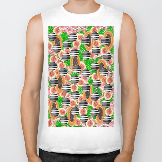 Tropical Fruits Biker Tank