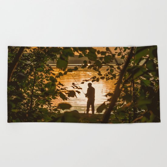 Fishing Beach Towel