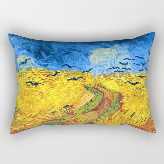 Vincent van Gogh "Wheatfield with crows" Rectangular Pillow